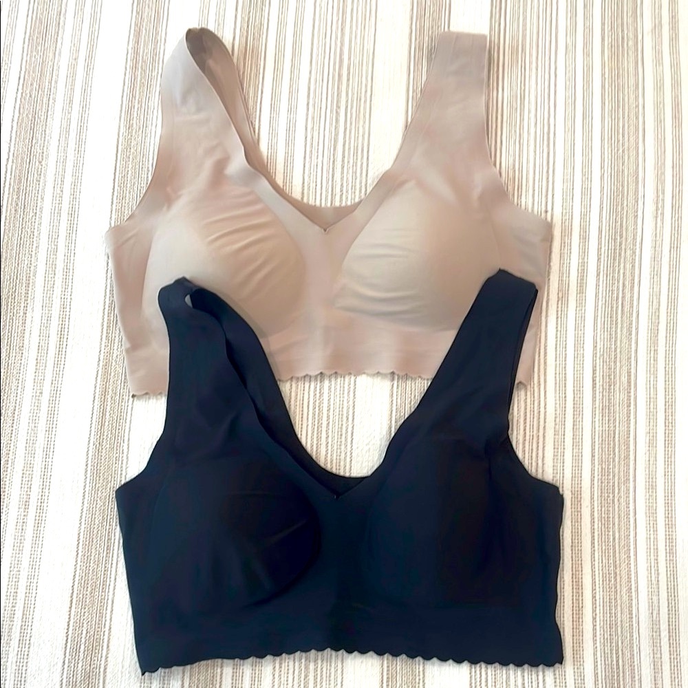 Belly Bandit Seamless Comfort Bras - Black and Almond